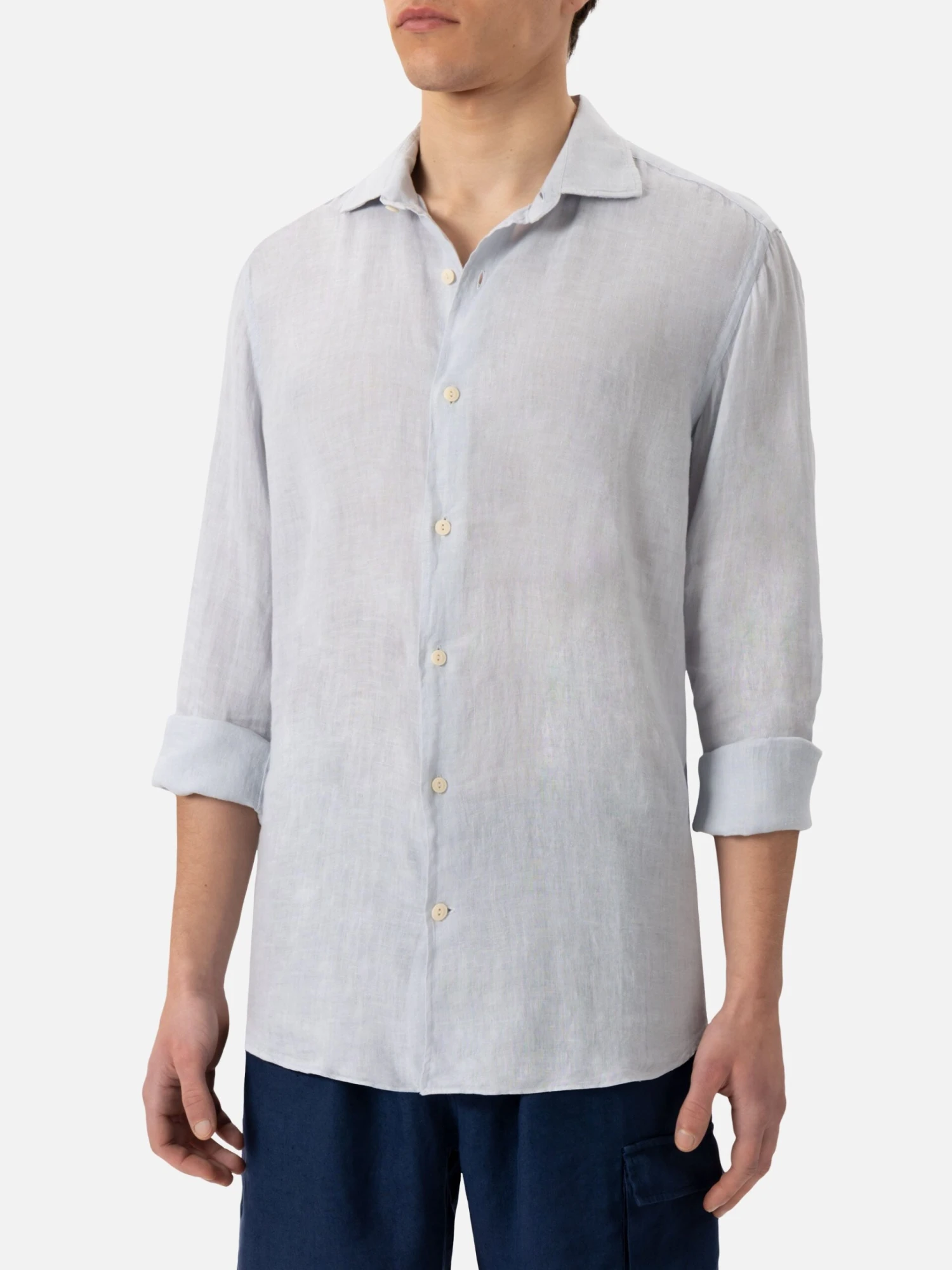 MC2 Saint Barth Stone Grey Linen Shirt Pamplona 3 MC2 Saint Barth Stone Grey Linen Shirt Pamplona