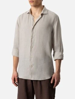 MC2 Saint Barth Off-white Linen Shirt Pamplona
