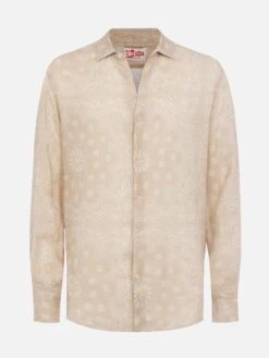 MC2 Saint Barth Linen Shirt Pamplona With Bandanna Print 9 MC2 Saint Barth Linen Shirt Pamplona With Bandanna Print -MC2 Saint Barth Shop UID PAMP00100387H MAN SHIRT BEIGE BANDANA 20250315084127 04