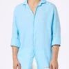 MC2 Saint Barth Man Light Blue Linen Shirt Pamplona -MC2 Saint Barth Shop UID PAMP00100850F MAN SHIRT SKY 20240618083500 2