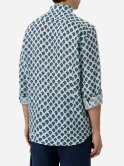 MC2 Saint Barth Linen Shirt Pamplona With Flower Print 8 MC2 Saint Barth Linen Shirt Pamplona With Flower Print -MC2 Saint Barth Shop UID PAMP00101351H MAN SHIRT WHITE 20250304171944 02