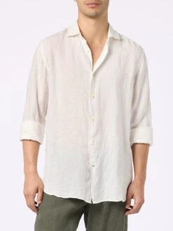 MC2 Saint Barth White Linen Shirt Pamplona