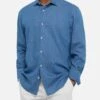 MC2 Saint Barth Dark Denim Blue Chambray Shirt Pamplona