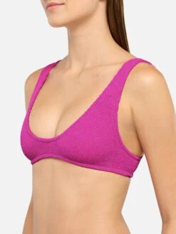 MC2 Saint Barth Naomi Fuchsia Lurex Crinkle Cheeky Swim Briefs - Pamy Lurex Fuchsia Tiny Crinkle Bralette -MC2 Saint Barth Shop UID PAMY00103166H WOMAN TOPBIKINI PINK 0 0 2