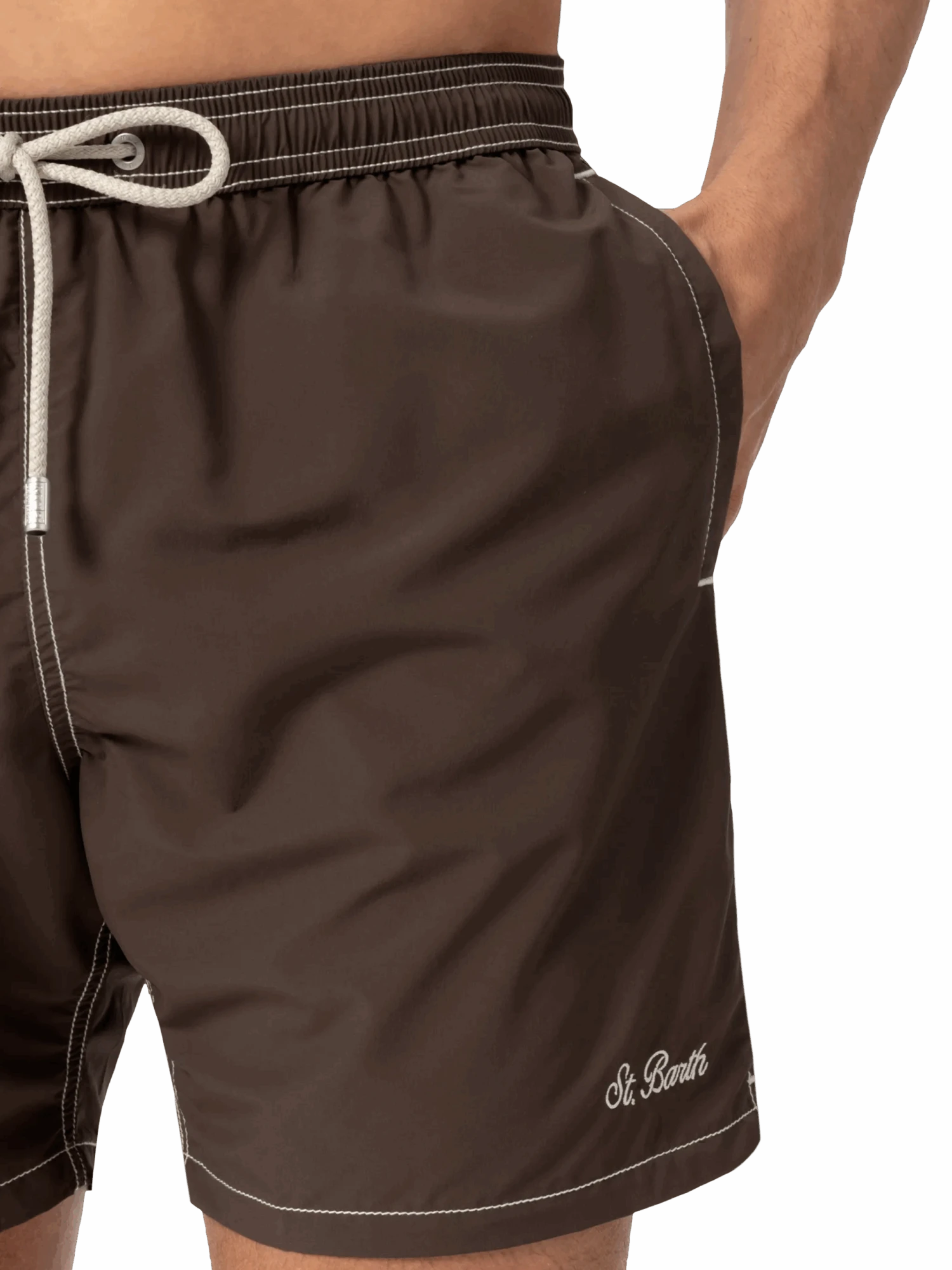 MC2 Saint Barth Camel Mid-length Classic Light Swim Shorts Patmos 7 MC2 Saint Barth Camel Mid-length Classic Light Swim Shorts Patmos - Image 5
