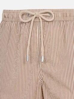 MC2 Saint Barth Seersucker Beige Striped Classic Light Swim Shorts Patmos 10 MC2 Saint Barth Seersucker Beige Striped Classic Light Swim Shorts Patmos -MC2 Saint Barth Shop UID PATM00101654H MAN SWIMSHORT BROWN 20250315084127 03