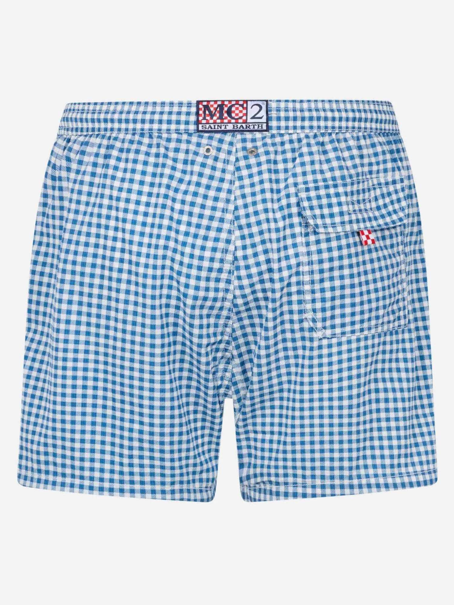 MC2 Saint Barth Seersucker Gingham Classic Light Swim Shorts Patmos 4 MC2 Saint Barth Seersucker Gingham Classic Light Swim Shorts Patmos - Image 2
