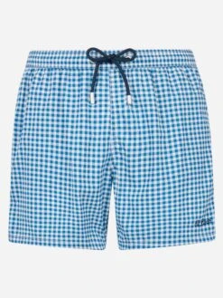 MC2 Saint Barth Seersucker Gingham Classic Light Swim Shorts Patmos