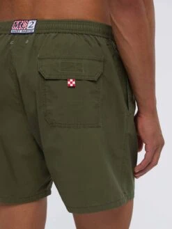 MC2 Saint Barth Vintage Military Green Mid-length Swim Shorts Patmos Used -MC2 Saint Barth Shop UID PATM00301283H MAN SWIMSHORT GREEN PLAIN.COLOR MC2 4