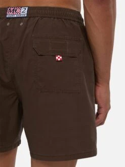 MC2 Saint Barth Vintage Brown Mid-length Swim Shorts Patmos Used -MC2 Saint Barth Shop UID PATM00301285H MAN SWIMSHORT BROWN PLAIN.COLOR MC2 4