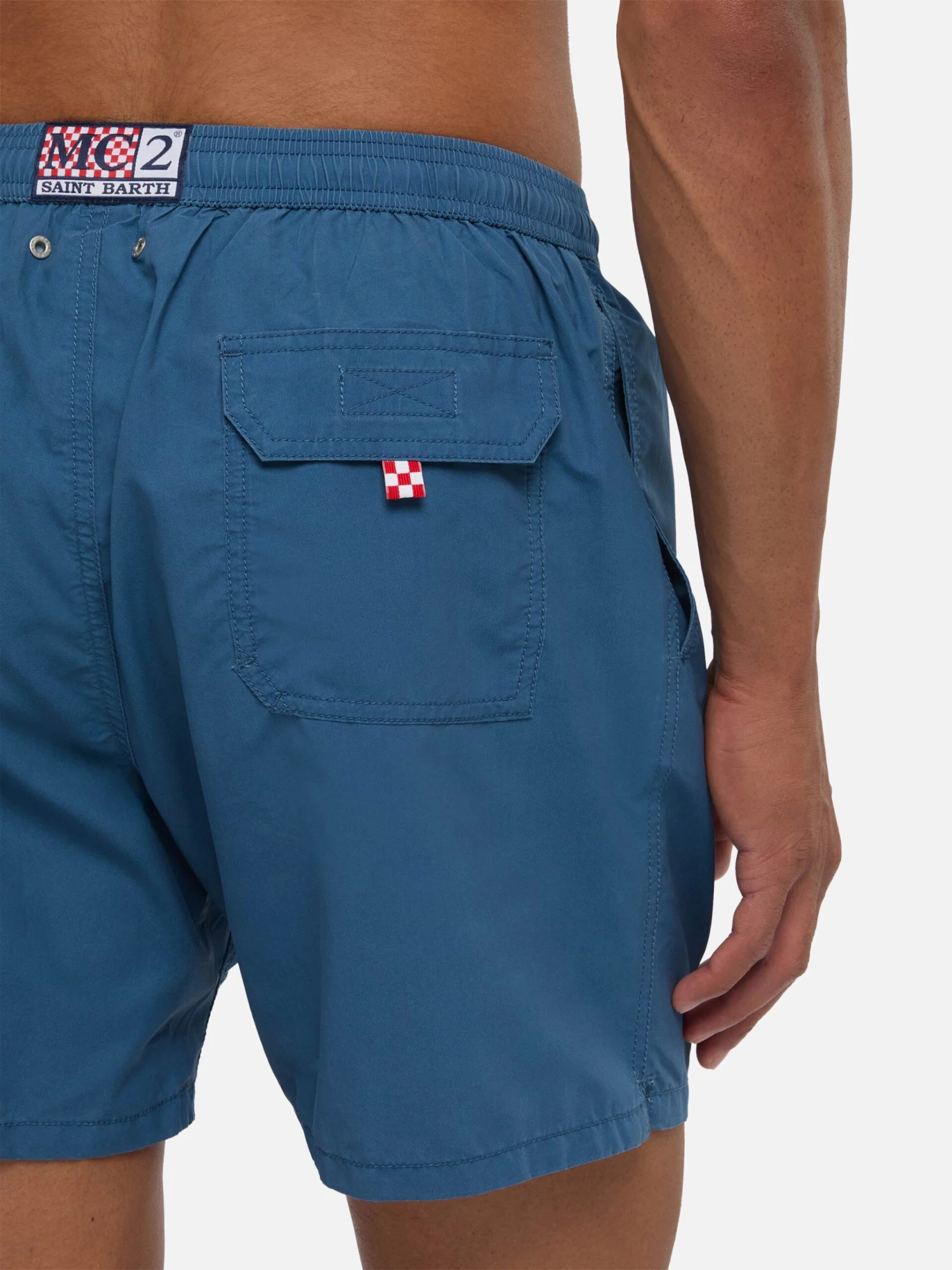 MC2 Saint Barth Vintage Dusty Blue Mid-length Swim Shorts Patmos Used 8 MC2 Saint Barth Vintage Dusty Blue Mid-length Swim Shorts Patmos Used - Image 6