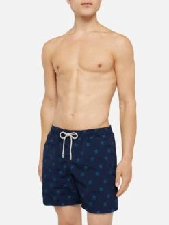 MC2 Saint Barth Mid-length Swim Shorts Patmos The Riviera With All Over Seastar Jacquard 10 MC2 Saint Barth Mid-length Swim Shorts Patmos The Riviera With All Over Seastar Jacquard -MC2 Saint Barth Shop UID PATM00401053H MAN SWIMSHORT BLUE MARINELIFE 0 20250516163550 1