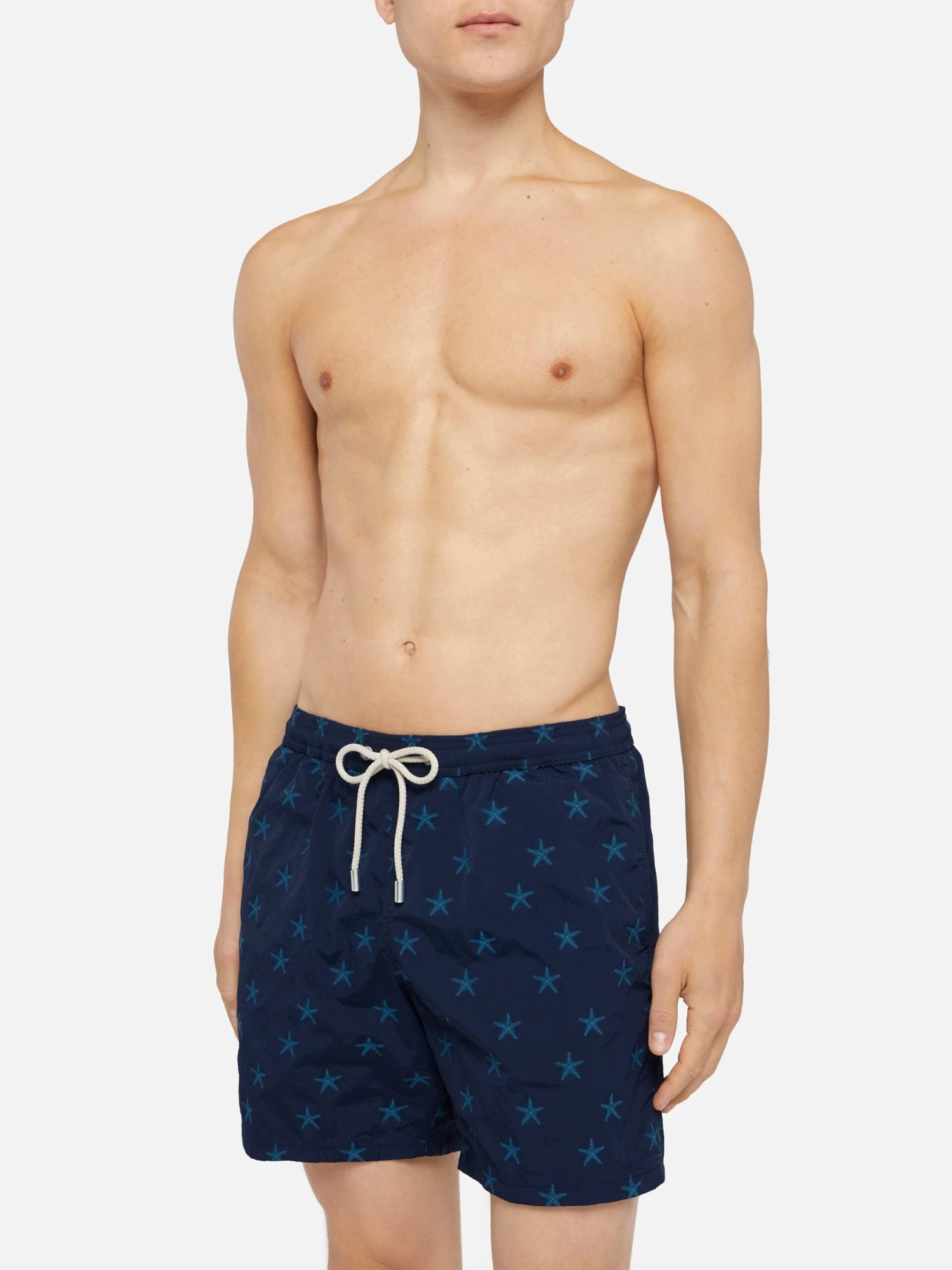 MC2 Saint Barth Mid-length Swim Shorts Patmos The Riviera With All Over Seastar Jacquard 5 MC2 Saint Barth Mid-length Swim Shorts Patmos The Riviera With All Over Seastar Jacquard - Image 3