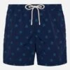 MC2 Saint Barth Mid-length Swim Shorts Patmos The Riviera With All Over Seastar Jacquard
