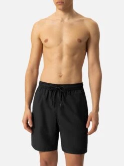 MC2 Saint Barth Black Long Swim Shorts Patmos -MC2 Saint Barth Shop UID PATM00500107H MAN SWIMSHORT BLACK 20250301133500 05