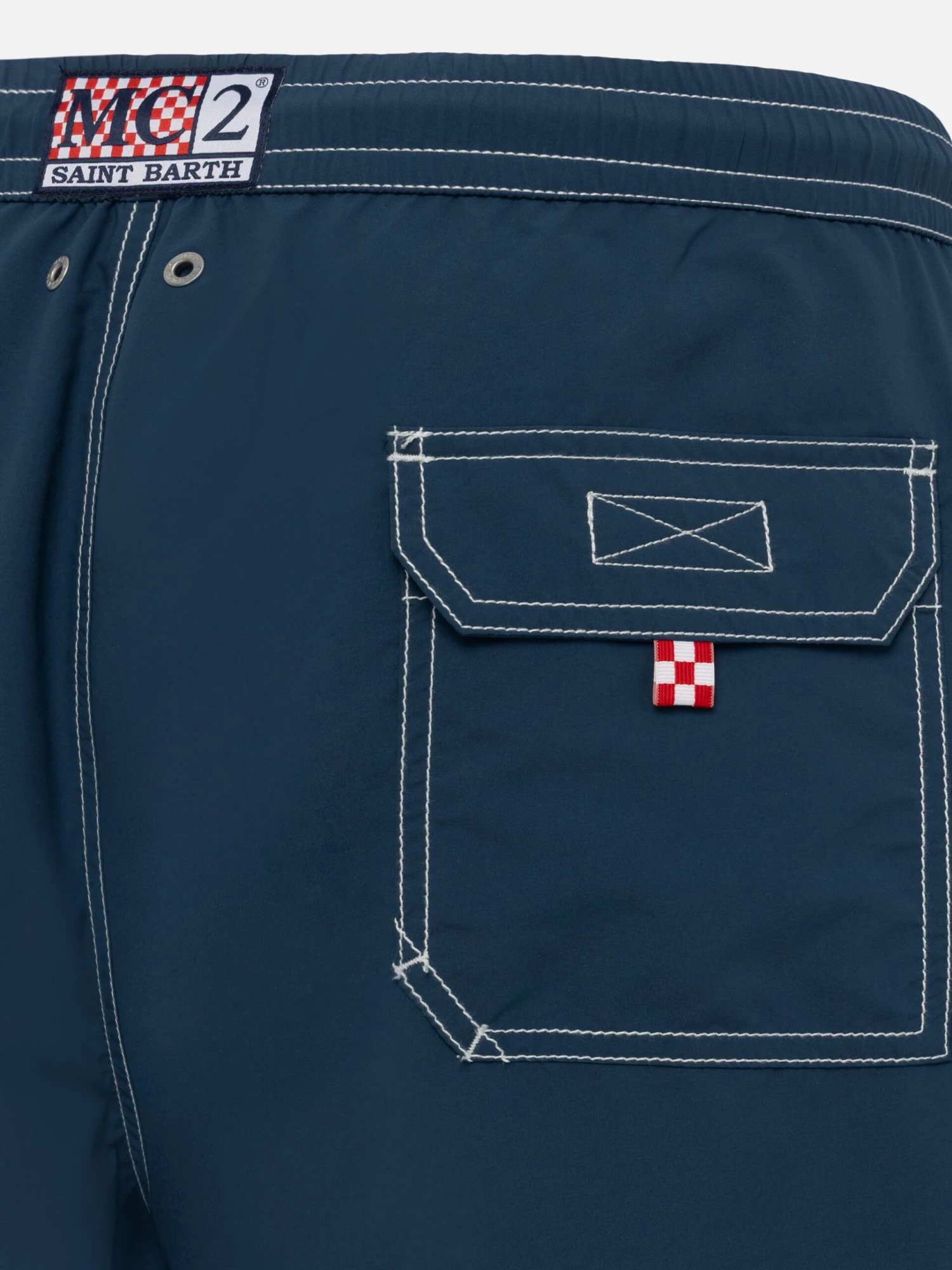 MC2 Saint Barth Navy Blue Long Swim Shorts Patmos 5 MC2 Saint Barth Navy Blue Long Swim Shorts Patmos - Image 3