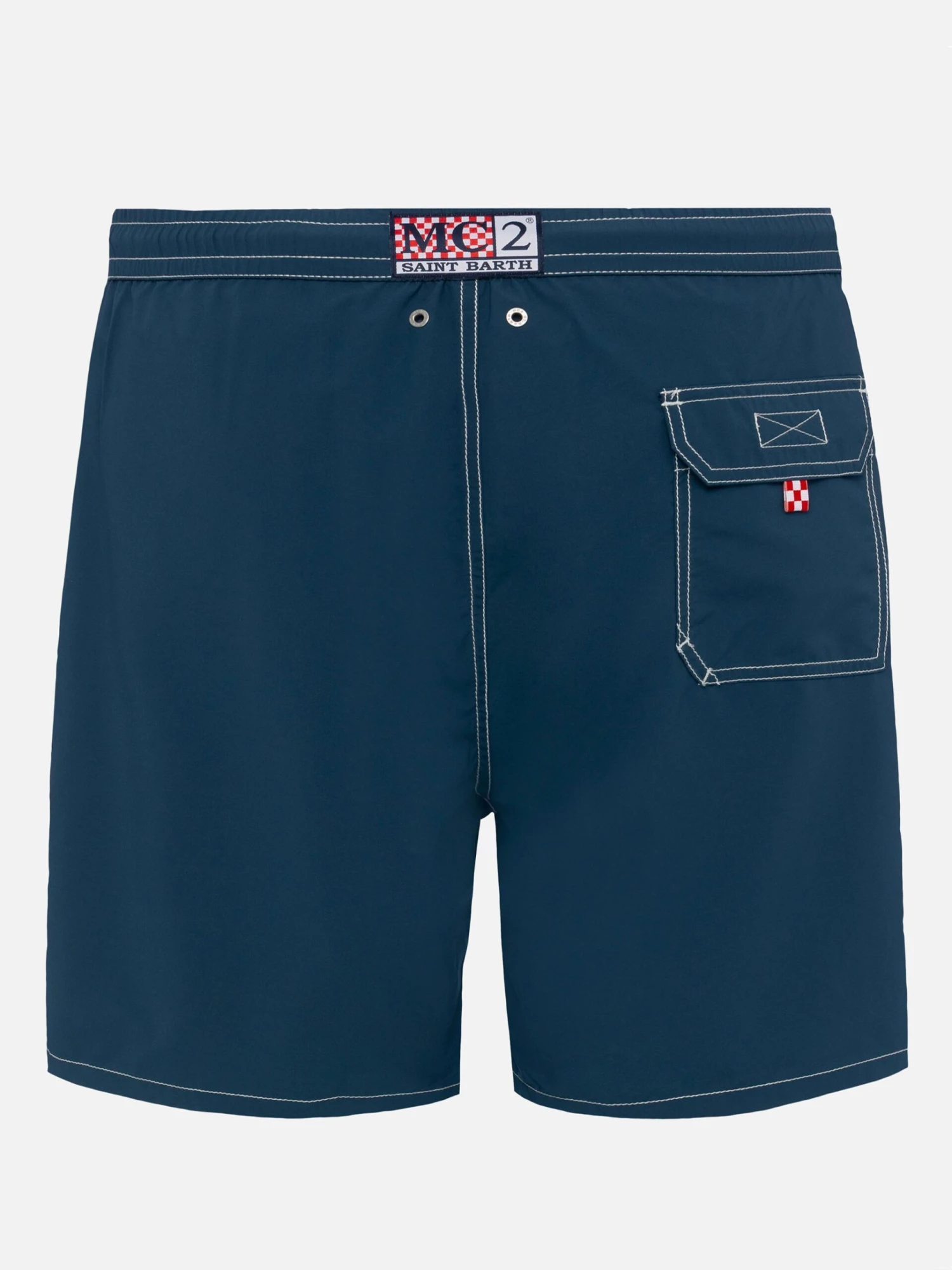 MC2 Saint Barth Navy Blue Long Swim Shorts Patmos 4 MC2 Saint Barth Navy Blue Long Swim Shorts Patmos - Image 2