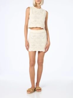 MC2 Saint Barth Woman Cotton Knit Mini Skirt Apple -MC2 Saint Barth Shop UID PEC00103951F WOMAN TOP WHITE 20240726103742 5 68f1f5f0 f6f6 4177 ab08 2f33da5f36e7