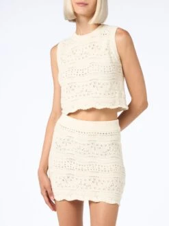 MC2 Saint Barth Woman Cotton Knit Mini Skirt Apple -MC2 Saint Barth Shop UID PEC00103951F WOMAN TOP WHITE 20240726110000 2 a85e669e db06 46a7 869a f9654082a893