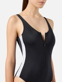 MC2 Saint Barth Perry Scoopback One-piece Swimsuit With Logo Tape -MC2 Saint Barth Shop UID PER0001E4 WOMAN ONEPIECE BLACK MC2 MC2 20250807160008 2