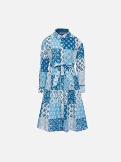 MC2 Saint Barth Philipa Jr Long Shirt Dress With Flower Patch Print
