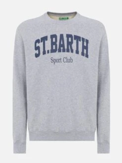 MC2 Saint Barth Ponza Crewneck Cotton Sweatshirt With St. Barth Sport Club Print 11 MC2 Saint Barth Ponza Crewneck Cotton Sweatshirt With St. Barth Sport Club Print -MC2 Saint Barth Shop UID PON000101169H MAN SWEATSHIRT LIGHTGREYMELANGE SPORTCLUB 20250319123500 04