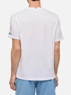 MC2 Saint Barth Classic Fit Cotton Jersey T-shirt Portofino With I Am A GINtleman Embroidery -MC2 Saint Barth Shop UID POT000102374H MAN T SHIRT WHITE COCKTAIL MC2 3