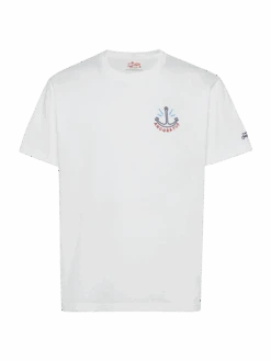 MC2 Saint Barth Classic Fit Cotton Jersey T-shirt Portofino With Ancora Tu Embroidery | INSULTI LUMINOSI SPECIAL EDITION -MC2 Saint Barth Shop UID POT000105010H MAN T SHIRT WHITE SMALLEMBROIDERY INSULTILUMINOSI 20250508163515 5