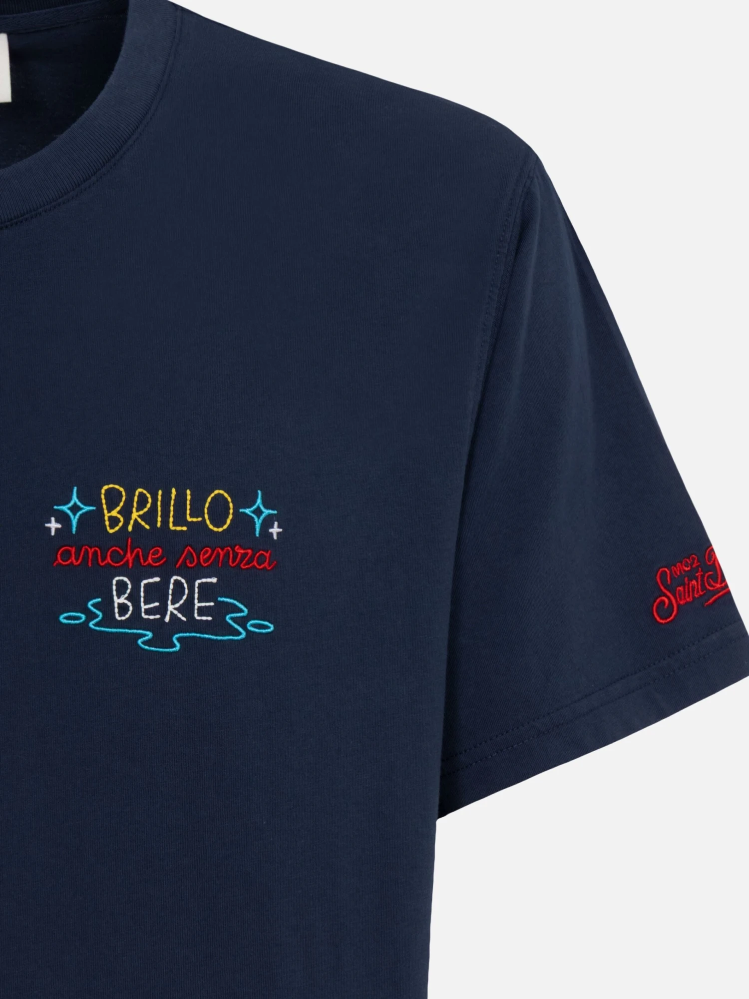 MC2 Saint Barth Classic Fit Cotton Jersey T-shirt Portofino With Brillo Senza Bere Embroidery | INSULTI LUMINOSI SPECIAL EDITION 6 MC2 Saint Barth Classic Fit Cotton Jersey T-shirt Portofino With Brillo Senza Bere Embroidery | INSULTI LUMINOSI SPECIAL EDITION - Image 4