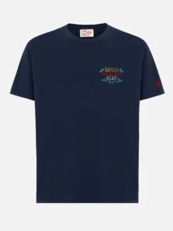 MC2 Saint Barth Classic Fit Cotton Jersey T-shirt Portofino With Brillo Senza Bere Embroidery | INSULTI LUMINOSI SPECIAL EDITION 9 MC2 Saint Barth Classic Fit Cotton Jersey T-shirt Portofino With Brillo Senza Bere Embroidery | INSULTI LUMINOSI SPECIAL EDITION -MC2 Saint Barth Shop UID POT000105207H MAN T SHIRT BLUE INSULTILUMINOSI 20250315090000 04