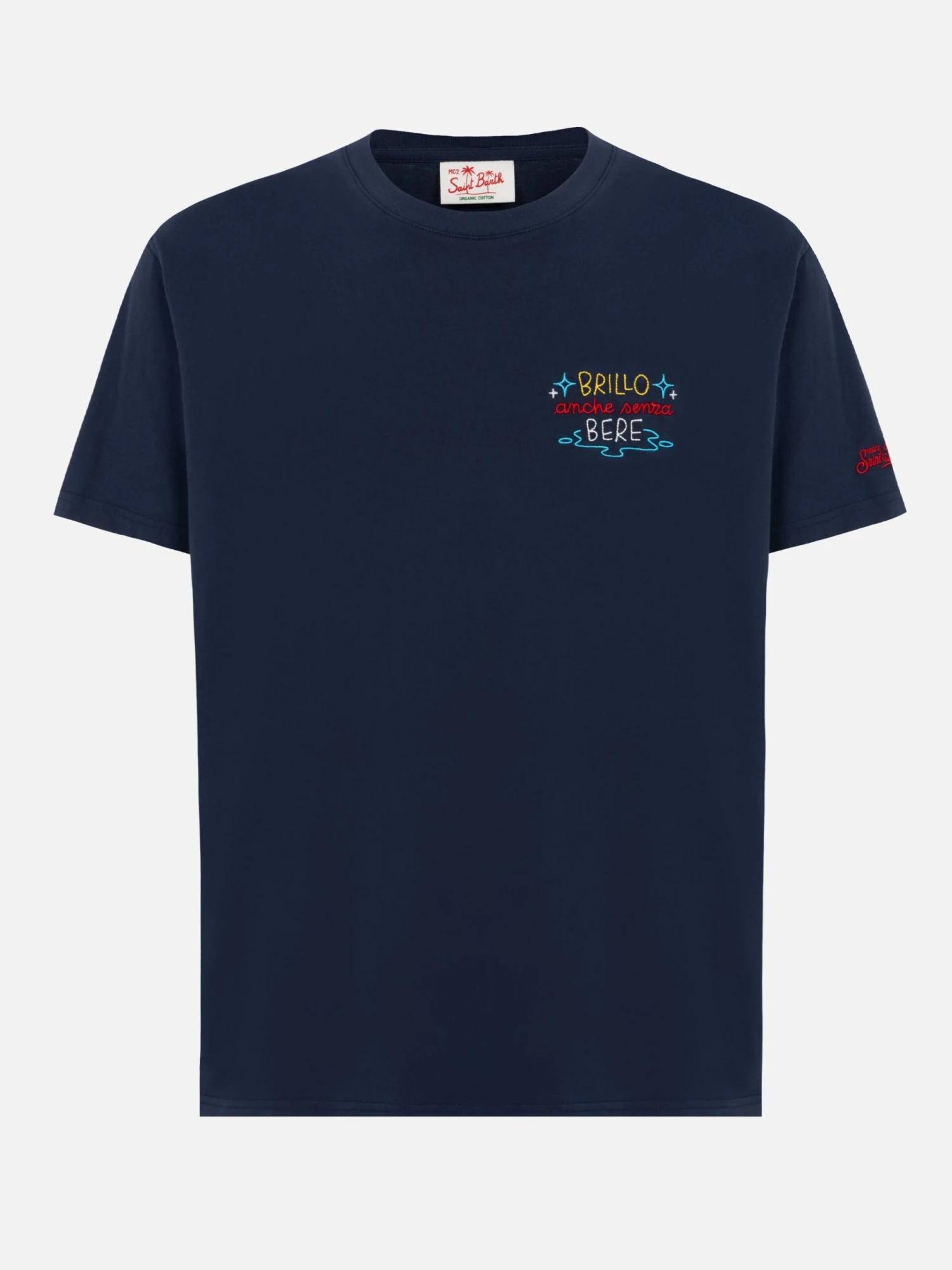 MC2 Saint Barth Classic Fit Cotton Jersey T-shirt Portofino With Brillo Senza Bere Embroidery | INSULTI LUMINOSI SPECIAL EDITION 5 MC2 Saint Barth Classic Fit Cotton Jersey T-shirt Portofino With Brillo Senza Bere Embroidery | INSULTI LUMINOSI SPECIAL EDITION - Image 3