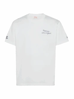 MC2 Saint Barth Classic Fit Cotton Jersey T-shirt Portofino With Come Ti Farei! Embroidery | SAPORE DI MARE SPECIAL EDITION -MC2 Saint Barth Shop UID POT000105573H MAN T SHIRT WHITE MOVIE SAPOREDIMARE 20250508163515 5