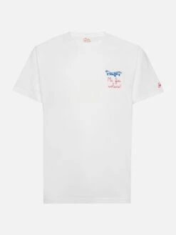 MC2 Saint Barth Classic Fit Cotton Jersey T-shirt Portofino With Volare Embroidery -MC2 Saint Barth Shop UID POT000107180H MAN T SHIRT WHITE EMBROIDERY MC2 5