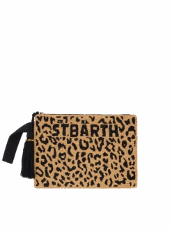 MC2 Saint Barth Pearl Pouch With Animalier Beaded Pattern