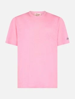 MC2 Saint Barth Bubble Pink Flamed Cotton T-shirt President With Embroidery 9 MC2 Saint Barth Bubble Pink Flamed Cotton T-shirt President With Embroidery -MC2 Saint Barth Shop UID PRE000100020H MAN T SHIRT PINK 4