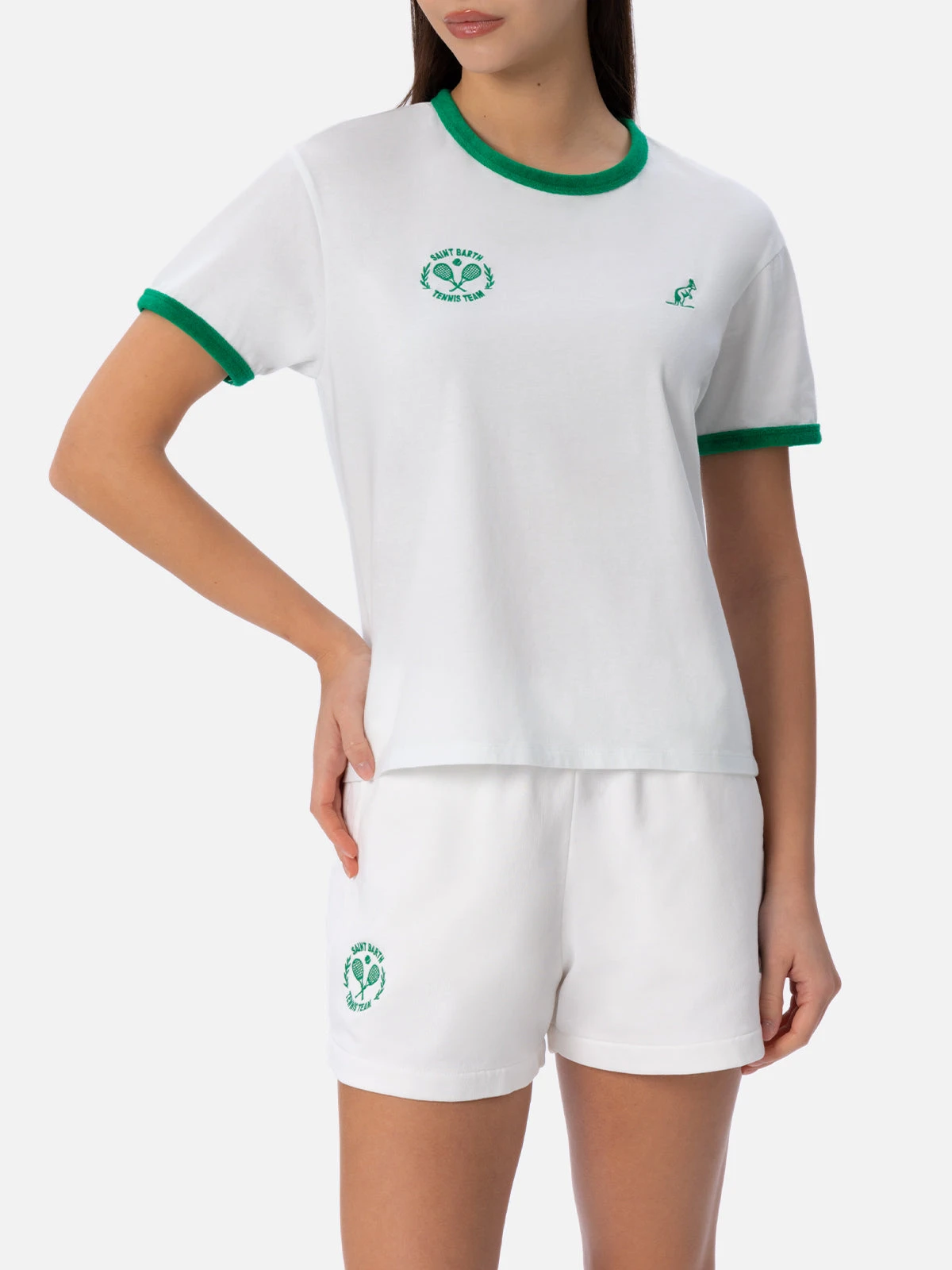 MC2 Saint Barth Cotton Jersey Crewneck T-shirt Priscilla With Terry Piping | AUSTRALIAN BRAND SPECIAL EDITION 4 MC2 Saint Barth Cotton Jersey Crewneck T-shirt Priscilla With Terry Piping | AUSTRALIAN BRAND SPECIAL EDITION - Image 2