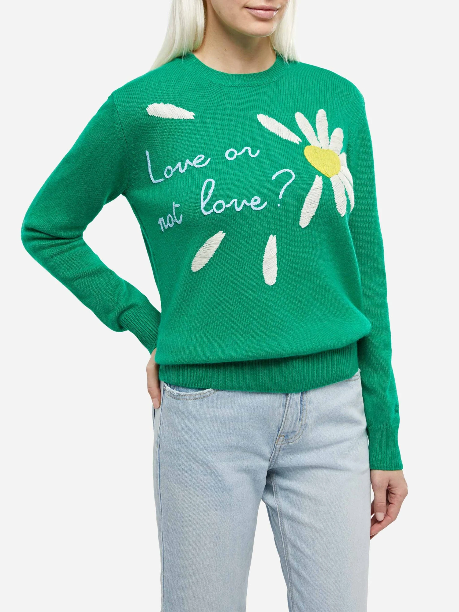 MC2 Saint Barth Woman Brushed Sweater With Daisy Print 3 MC2 Saint Barth Woman Brushed Sweater With Daisy Print