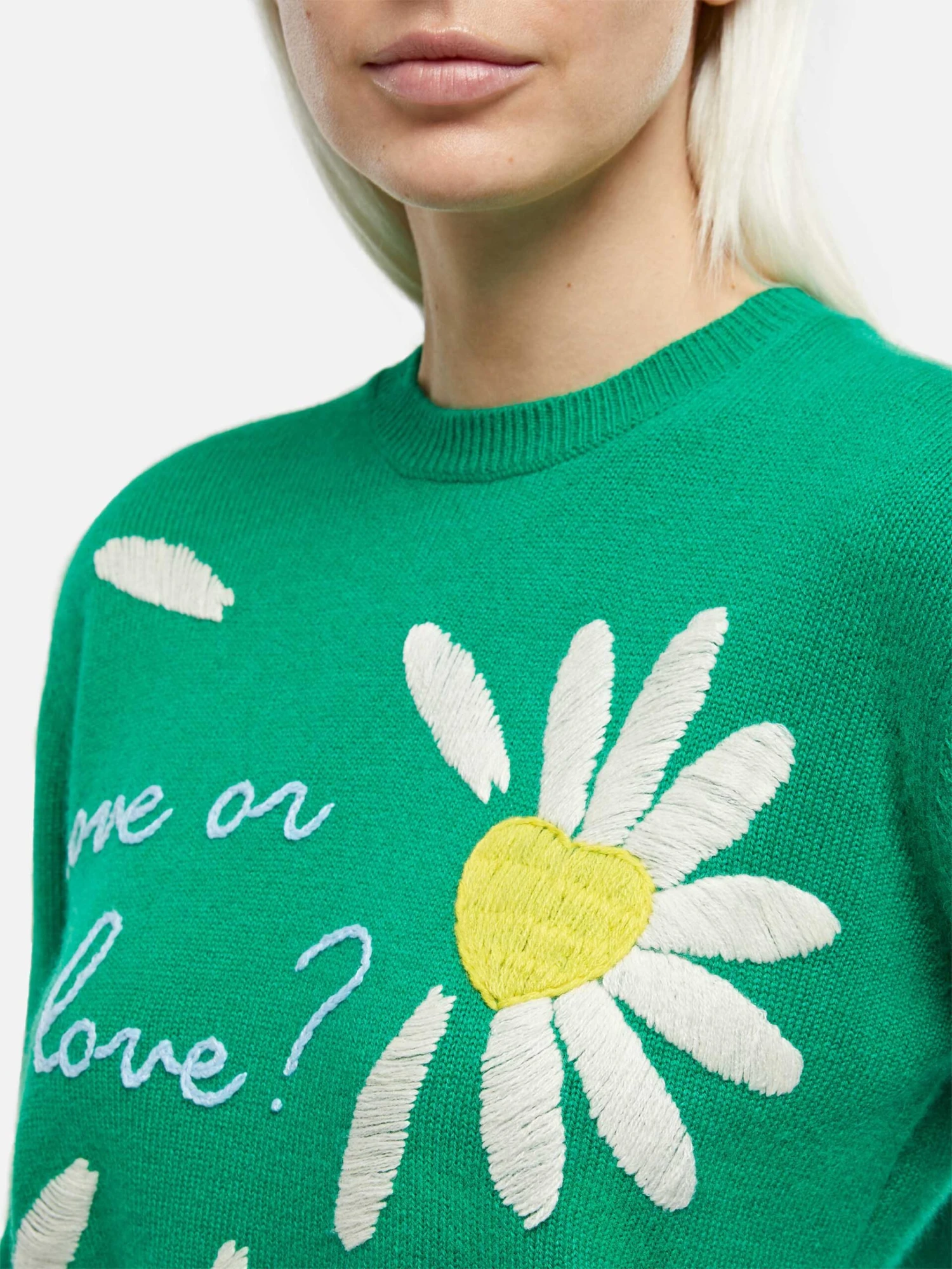 MC2 Saint Barth Woman Brushed Sweater With Daisy Print 4 MC2 Saint Barth Woman Brushed Sweater With Daisy Print - Image 2