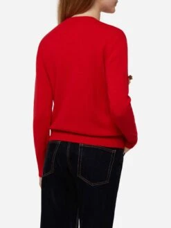 MC2 Saint Barth Woman Brushed Sweater With Christmas Patches Appliquèe -MC2 Saint Barth Shop UID QUE000900190E WOMAN KNITWEAR RED XMAS 0 20250107183502 3