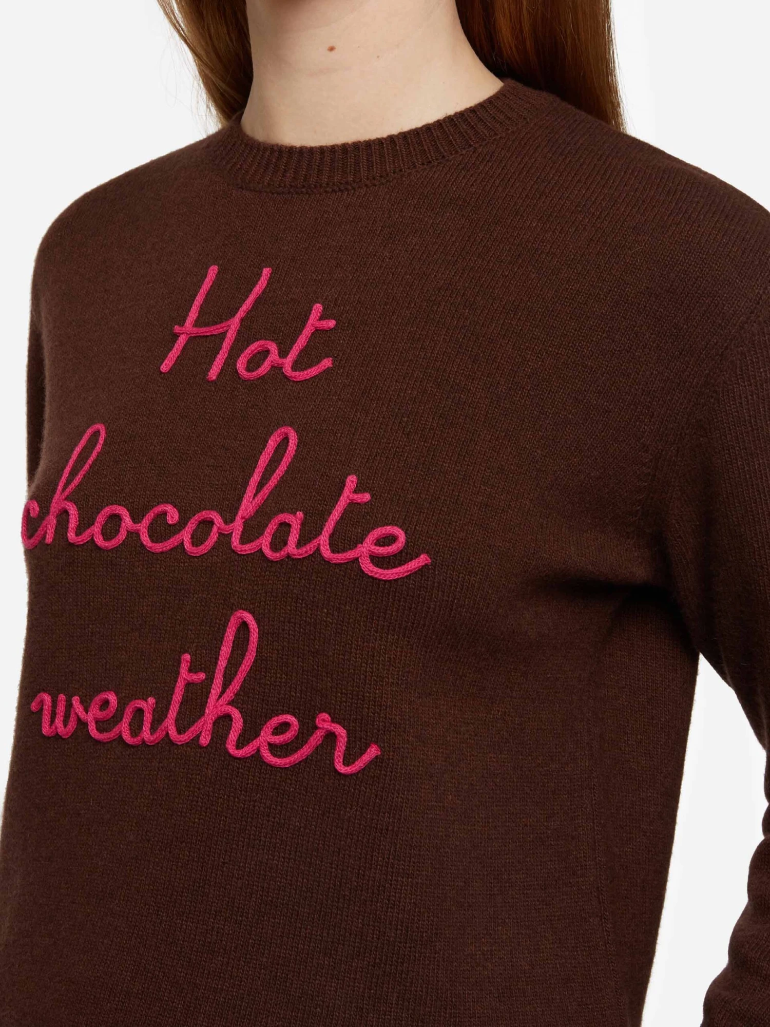 MC2 Saint Barth Brown Sweater New Queen With Hot Chocolate Weather Embroidery 4 MC2 Saint Barth Brown Sweater New Queen With Hot Chocolate Weather Embroidery - Image 2