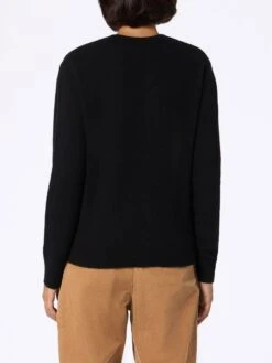 MC2 Saint Barth Woman Black Sweater New Queen With Embroidery Vip Club Cortina | VIP CLUB CORTINA SPECIAL EDITION -MC2 Saint Barth Shop UID QUE001004382G STBW KNITWEAR BLACK 20240903163500 3