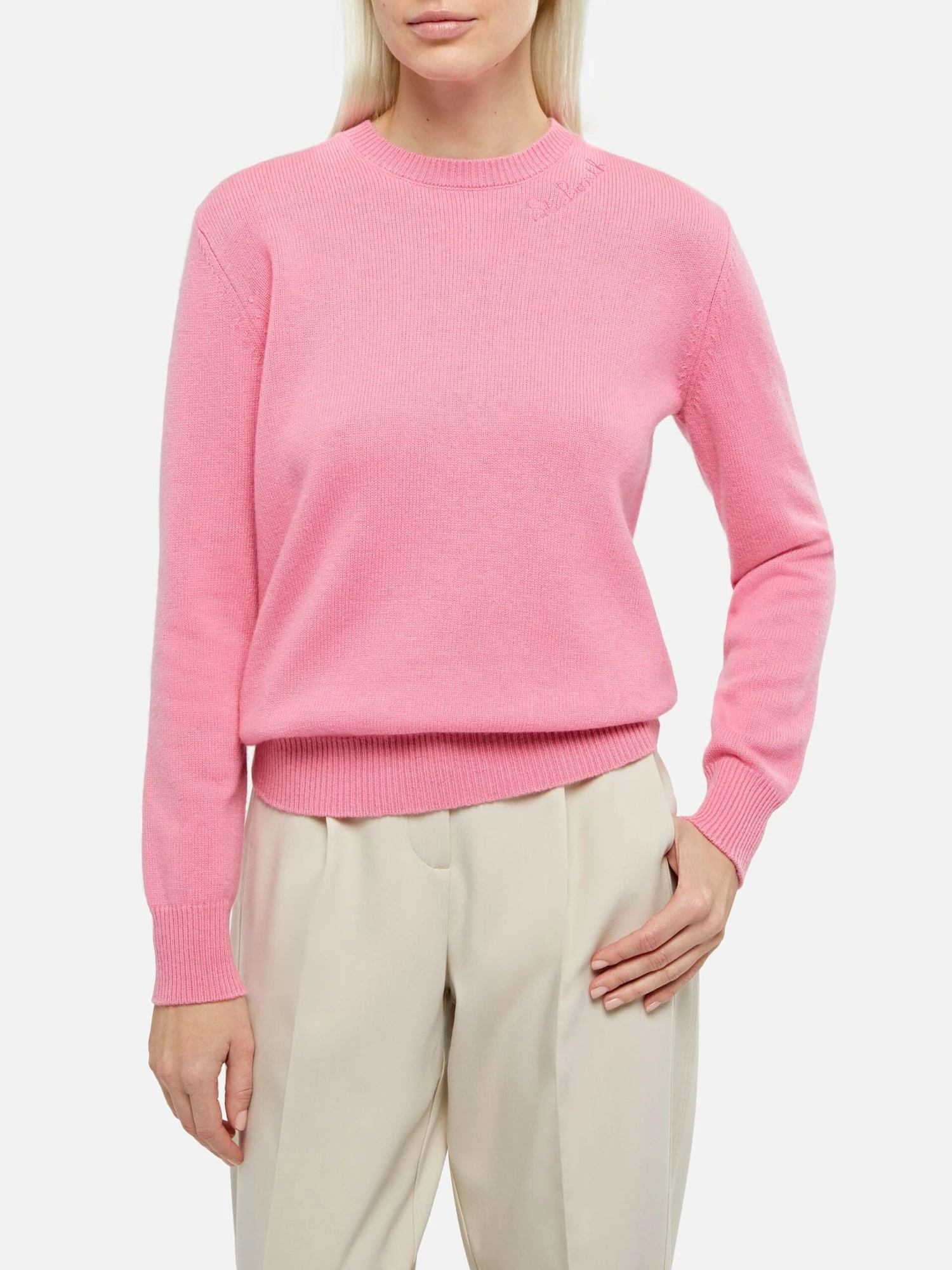 MC2 Saint Barth Woman Pink Cashmere Blend Sweater New Queen 3 MC2 Saint Barth Woman Pink Cashmere Blend Sweater New Queen