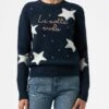 MC2 Saint Barth Woman Blue Sweater New Queen With La Notte Vola Embroidery And Stars Jacquard 1 MC2 Saint Barth Woman Blue Sweater New Queen With La Notte Vola Embroidery And Stars Jacquard -MC2 Saint Barth Shop UID QUE001400142G WOMAN KNITWEAR BLUENAVY 20240930173500 1