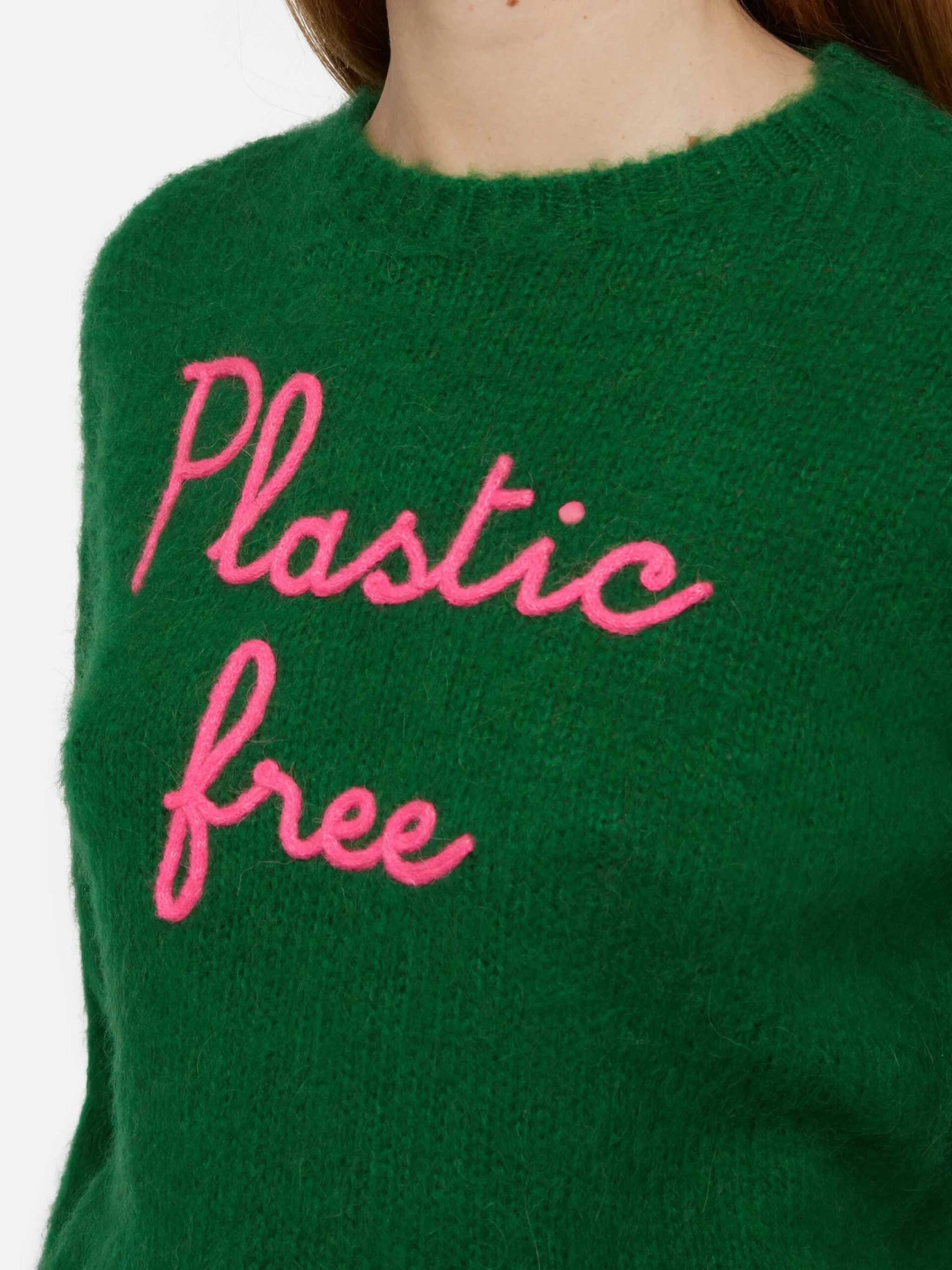 MC2 Saint Barth Woman Crewneck Soft Crop Sweater With Plastic Free Embroidery 4 MC2 Saint Barth Woman Crewneck Soft Crop Sweater With Plastic Free Embroidery - Image 2