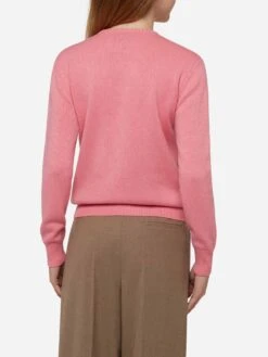 MC2 Saint Barth Woman Pink Sweater New Queen St. Moritz Postcard Print -MC2 Saint Barth Shop UID QUE001800147C WOMAN KNITWEAR PINK MOUNTAINSTYLE 0 20250107173500 3