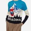 Woman Sweater Engadina Vintage Postcard Print