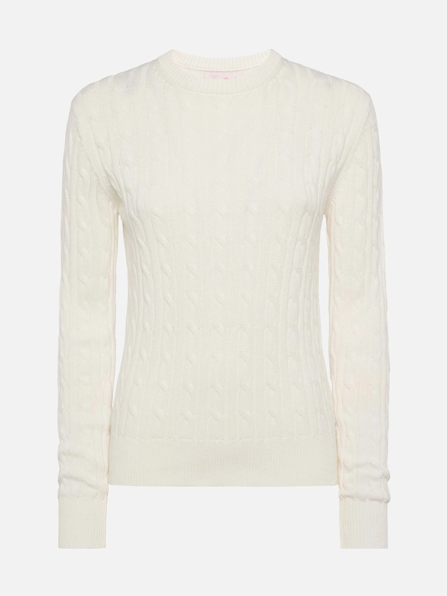 MC2 Saint Barth Off-white Cotton Cable Knit Sweater New Queen 6 MC2 Saint Barth Off-white Cotton Cable Knit Sweater New Queen - Image 4