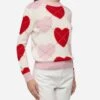 MC2 Saint Barth Woman Crewneck Soft Sweater Queen Nordic Soft With Heart Jacquard -MC2 Saint Barth Shop UID QUE002509894E WOMAN KNITWEAR PINK BRITISHSTYLE 0 20250107173500 1