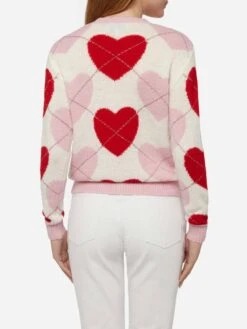 MC2 Saint Barth Woman Crewneck Soft Sweater Queen Nordic Soft With Heart Jacquard -MC2 Saint Barth Shop UID QUE002509894E WOMAN KNITWEAR PINK BRITISHSTYLE 0 20250107173500 3
