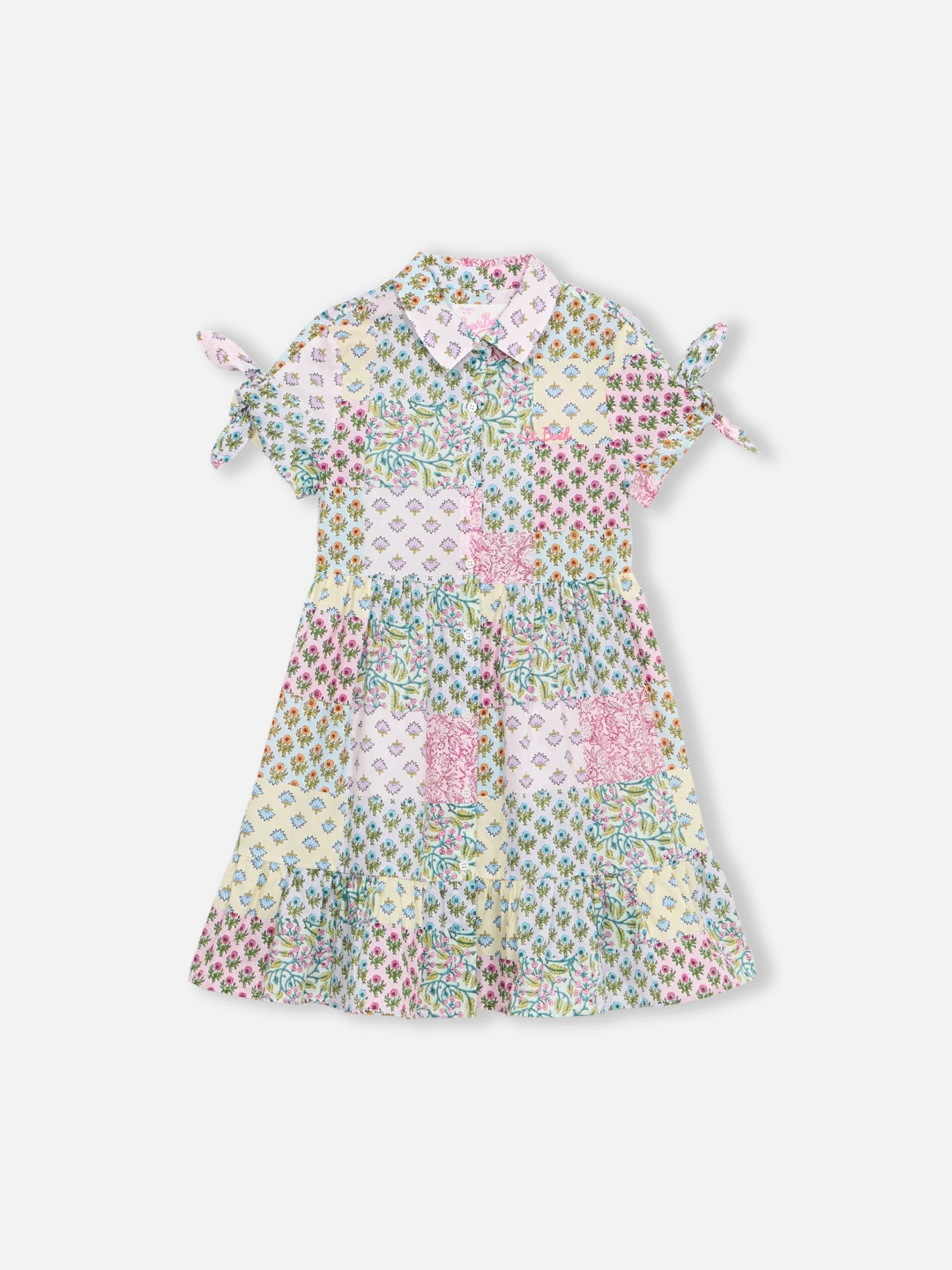 MC2 Saint Barth Girl Cotton Dress Queenie With Flower Print 3 MC2 Saint Barth Girl Cotton Dress Queenie With Flower Print
